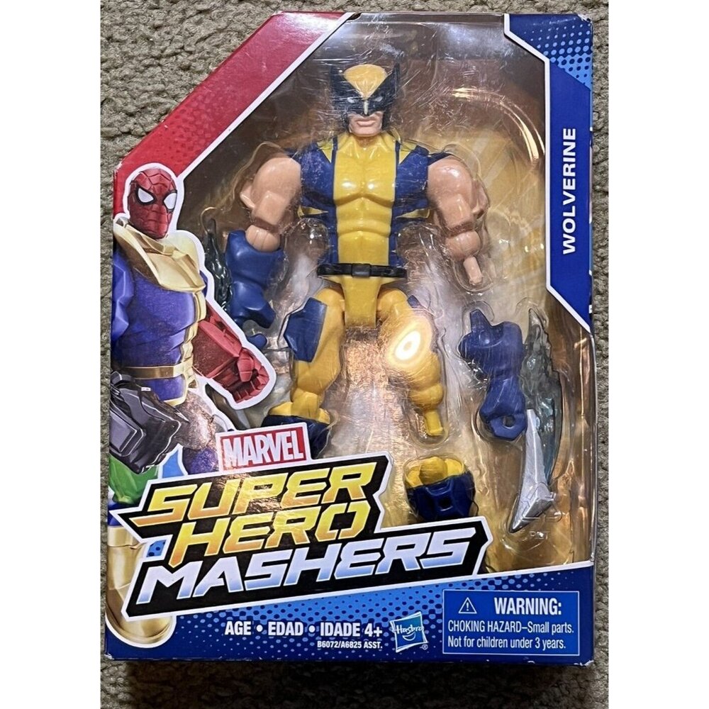 WOLVERINE 6” New 2015 MARVEL SUPER HERO MASHERS ( X-MEN ) ACTION FIGURE  8” Box